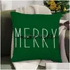 Cushion/Decorative Pillow Elk Pillowcase Vibrant Christmas With Den Zipper Snowflake Print Square Throw Er For Sofa Festive Drop Del Dhwvh