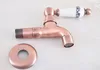 Bathroom Sink Faucets Wall Mounted Faucet Antique Red Copper Single Cold Tap Washing Machine Mop Pool Outdoor Garden Water