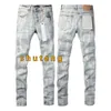 Diseñador Jeans para hombre Pantalones vaqueros morados High Street Ksubi Hip Hop Ripped High Street Brand Patch Hole Denim Straight Fashion 3763