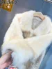 Kvinnors päls vintermode imitation kläder lösa miljöskydd europeisk mink varm vridning krage kappa