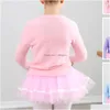 Pullover Plover Autumn Winter Kids Girls Ballet Sweater Soft Layering Dstring V Neck Outerwear Warm Jacket Wrap Dance Coats Drop Del Dh5Lu