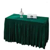 Table Cloth Velvet Fabric Conference Cover Sing Skirts Event Party Tablecloth Booth Setting Multi-Usage Banquet