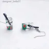 Dangle lustre chaud créatif Unique bulle thé boucles d'oreilles pour les femmes personnalité boisson au lait drôle fête oreille bijoux fille cadeau L231219