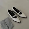 Kleid Schuhe 2023 Sommer Spitze Zehe Niedrige Ferse Frauen Flache Pumps Mode Schnalle Schuh Gothic Damen Schuhe Mary Jane