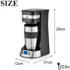 Cafetières Cafetière goutte à goutte 0,42 L avec filtre LCD et affichage de la minuterie Machine à café domestique 750 W avec tasse automobile de 15 cm pour SoniferL231219