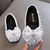 Flat shoes Girls Boat Shoes Bling Performance Shoes Kids Sequined Cloth Flats Children's Princess Peals Elastic Band Ballet Flats 247L 231219