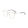 Sunglasses Frames Glasses For Female Full Rim TR90 Frame Eyewears Retro Brand Anti-Blue Light Lenses Myopia Spectacles