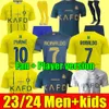 23 24 Al Nassr FC voetbalshirts Ronaldo 2023 2024 Home geel uit CR7 Gonzalo Mane Martinez Talisca dames FANS spelerversie heren kindertenue Voetbalshirt Al-Nassr
