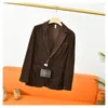 Men's Jackets 2023 High-End 1:1 Autumn Flat Collar Double-Breasted Fashion Velvet Suit Jacket