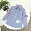 Camicia da bambino di lusso Cappotto da ragazzo con design a strisce verticali Taglia 90-160 CM camicia da ragazzo per bambini abiti firmati Camicette per bambini Dec05