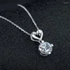 Ожерелья с подвесками, имитация платинового сердца, комплект с восемью сердцами и стрелами, ожерелье из циркона