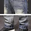 Jeans da uomo vintage punk da uomo taglie forti 40 44 pantaloni denim moda streetwear pantaloni cargo pantaloni maschili 231218