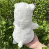 Bonecas 30cm bonito urso branco boneca brinquedo de pelúcia abraço crianças presente de aniversário travesseiro teddy casa sala de estar quarto l230522 gota entrega brinquedo dhugd