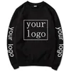 Herrtröjor tröjor Anpassad tryckning Pullover Harajuku Menwomen Diy Your Like Po Crewneck mode anpassade grossistkläder 231218