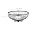 Dinnerware Sets Decor Large Stainless Steel Draining Vegetable And Fruit Basket Storage For Kitchen Candy Bowl Countertop Make Tea