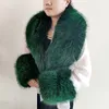 Scarves Large Winter Faux Fur Scarf Women Jackets Warm Fluffy Shawl Fashion Artificial Collar And Cuff Set Female y231218