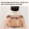 Oreillers de massage pour le cou avec boîte-cadeau Châle de massage cervical électrique Sans fil rechargeable Portable Pétrissage chauffant Masseur de cou pour soulager la douleur 231218