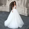 Sheer fora do ombro champanhe e branco duas pedras vestido de casamento vestido de baile mangas compridas vestido de noiva sexy