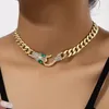 Pendentif Colliers Personnalisé Serpent Hommes Collier En Forme De Chaîne En Métal Pour Femmes Collier Maille Rouge Hip Hop Cool Bijoux 231219