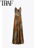 Casual Dresses Fans 2023 Woman Fashion Printed Slip Midi Long Dress Sleeveless Backless For Women Summer Vestidos