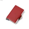 New Pu Double Box Mens Card Holder Wallet Designer Aluminum Alloy Automatic Elastic Cardholder Bag Metal Wallet Purses