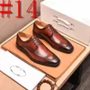 15Modelo Tamanho 38 a 45 Mens Oxford Sapatos Wingtip Genuíno Couro de Bezerro Marca de Luxo Lace Up Business Office Brogue Designer Dress Shoes para Homens