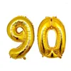 Party Decoration 40 Inch Large Number Figure Balloons 10 20 30 50 60 70 80 90 Years Adult Birthday Anniversary Supplies Gold Silver