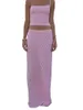 Work Dresses Women Y2K 2 Piece Skirt Set Sexy One Shoulder Cami Tops Maxi Bodycon Fairy Going Out Outfits Streetwear