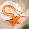 Collares colgantes Y2K Dopamina Collar de estrella de mar colorido para mujeres Bohe Ocean Summer Beach Cadena Accesorios exquisitos Collier Femme