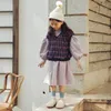 Robes de fille printemps et automne filles coton Casaul robes bébé enfants princesse bulle manches plis robes Costume enfants vêtements