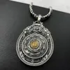 Colliers pendentif Vintage Vajra tournant neuf palais et huit pendentifs de marque en argent sterling