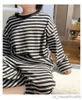 Pyjamas barn pajamas Autumn Winter Children's Home Furnishing Set Boys 'Long Sleeved Playsuits Girls Striped Cotton Outifts