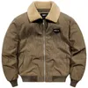 Herenjassen Winter Lamsfluwelen jas Gewatteerd Dikker Bomber Bovenkleding Fleece Colla Retro Warme jassen