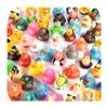 Brinquedos de banho pato de borracha 25 pacote crianças banheira float bolo decoração presente de aniversário escola sala de aula prêmio truque ou tratar decoração de carro 221118 gota ot50f