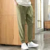 Pantaloni da uomo 2023 Lino Sciolto Sweetheart Cravatta Orlo Cotone Grande Lanterna Harlan 9/4