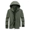 Vestes pour hommes coupe-vent imperméable militaire à capuche imperméable à l'eau coupe-vent manteau décontracté mâle automne extérieur drop livraison vêtements clo dhm8e