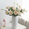 Decorative Flowers Plastic European For Wedding Home Table Decor DIY Po Props Eustoma Bouquet Artificial Flower Fake Floral