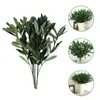 Decorative Flowers 3 Pcs Artificial Olive Leaf Simulated Greenery Decors Faux Branch Wedding Decorations Tables Plants Adorn Fake