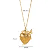 Boîtes à bijoux coeur délicat avec pendentifs épée colliers pour femmes romantique en acier inoxydable Collier ras du cou Collier Femme 231219