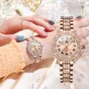 Titta på Women Watches bästsäljande produkter Luxury Watch Luxury Brand OleVs Watch Armband Set Diamond Steel Band Movement Watche Diamond Watch med Box 9943