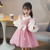 女の子のドレスガールズドレス秋の女の子ラントターンスーパーフェアリーかわいいガーゼドレスロパデニアキッズ服