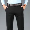 Men's Pants Spring Autumn Casual Elastic Business Trousers Fashion Comfortable Office Formal Black Blue Grey