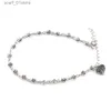 Anklets New Fashion Foot Chain Tibetan Silver Hollow Plum Flowers Heart-Shed Anklet For Womenl231219