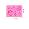 Rose Blume Silikon Kuchen Formen FondantI Eis Schokolade Formen DIY handgemachte Seife Form Silica Gel Blumen Kuchen Backform BH8152 FFJ