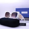 designer zonnebrillen voor dames luxe glazen populaire letterzonnebril Unisex brillen mode metalen zonnebril met doos zeer goed cadeau 5 kleuren