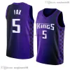 Personalizado Mens Mulheres Juventude Domantas Sabonis Nova Camisa de Basquete 5 Fox Keegan Murray Harrison Barnes Sacramento''Kings''Men Juventude Mulheres S-XXL Sports City Jersey