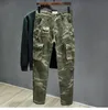 Heren Jeans Katoen Cargo Broek Mannen Rechte Cut Tactische Militaire Overalls Multi Pocket Camouflage Kaki Man Broek Joggingbroek 231219