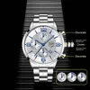 Relógios de pulso moda mens relógios luxo aço inoxidável quartzo relógio de pulso calendário homens negócios casual relógio de couro relógio luminoso 231219