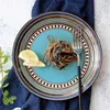 Tallrikar biffplatta västra nordiska kreativa keramiska frukostbordsartiklar som serverar salladskålmiddag luft fryer rätter
