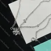 Luxury Diamond Necklace Designer Women Pendant Halsband Högkvalitativ Sterling Silver Lady Jewelry Lovers Jubileumsgåva med låda